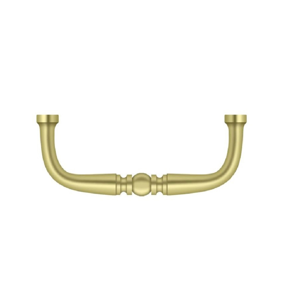 Deltana PCT300U3 Traditional Cabinet Wire Pull, 3", Polished Brass