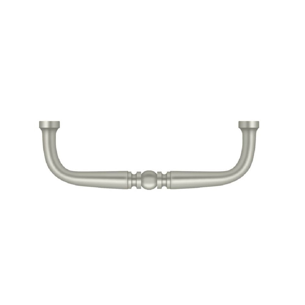 Deltana PCT350U15 Traditional Cabinet Wire Pull, 3-1/2", Brushed Nickel