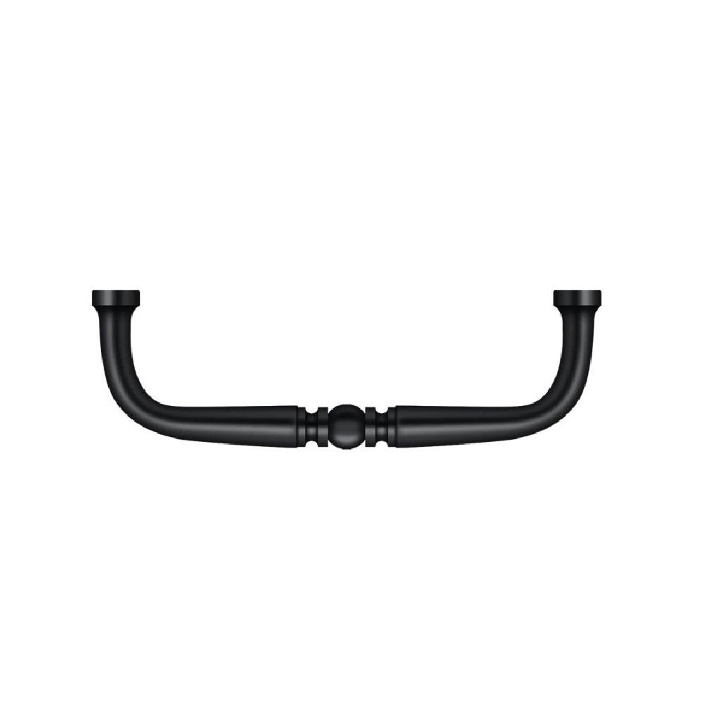 Deltana PCT350U19 Traditional Cabinet Wire Pull, 3-1/2", Black