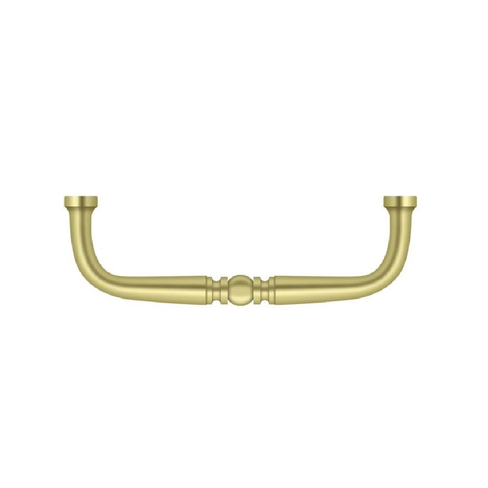 Deltana PCT350U3 Traditional Cabinet Wire Pull, 3-1/2", Polished Brass