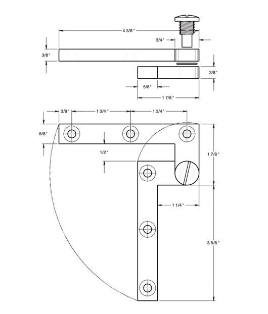 Deltana PH60CR003 Pivot Hinge, Lifetime Brass