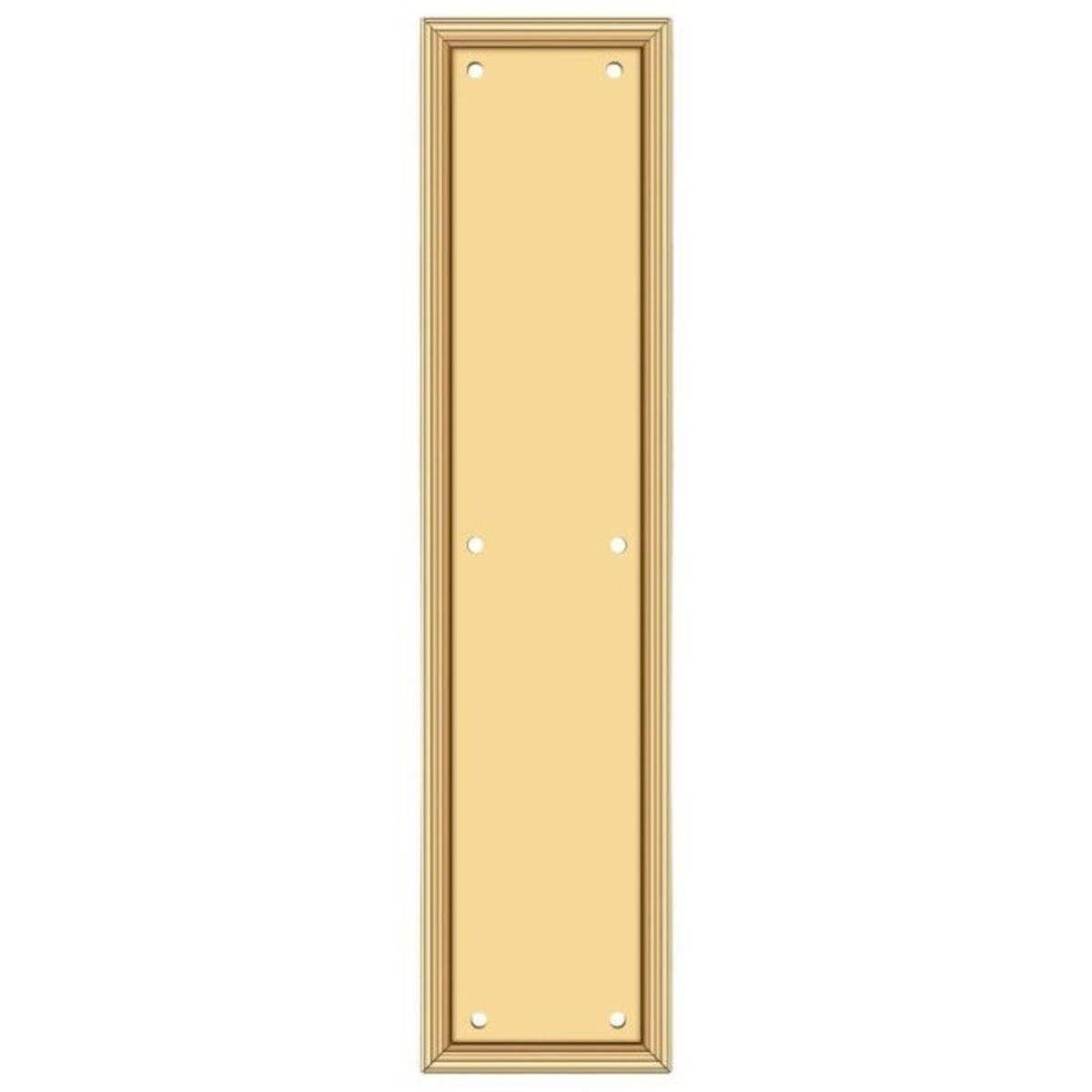 Deltana PP2280CR003 Heavy Duty Framed Push Plate, Lifetime Brass