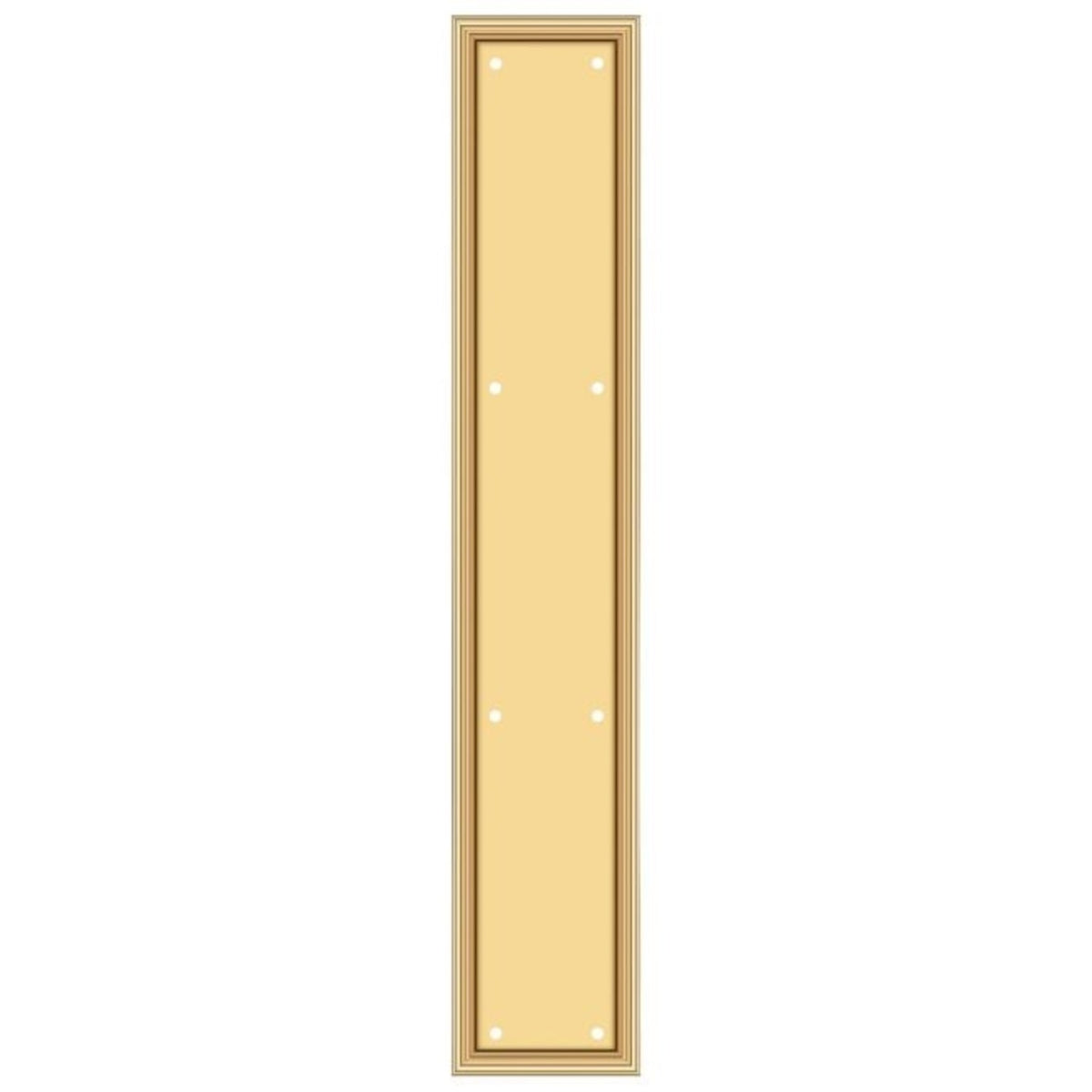 Deltana PP2281CR003 Heavy Duty Framed Push Plate, Lifetime Brass