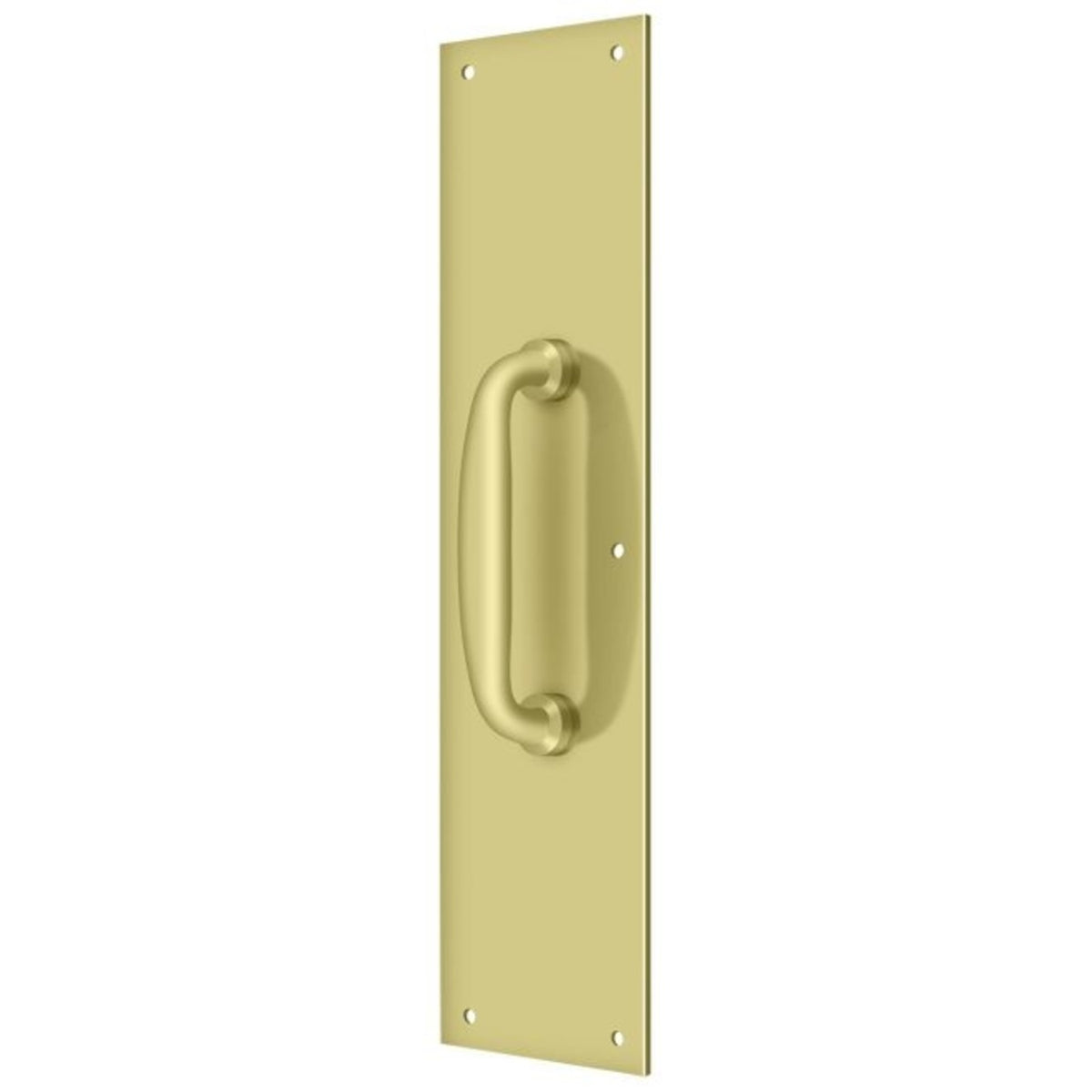 Deltana PPH55U3 Push Plate With Handle, Bright Brass