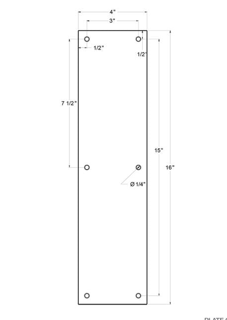 Deltana PP4016U32D Push Plate, Satin Stainless Steel