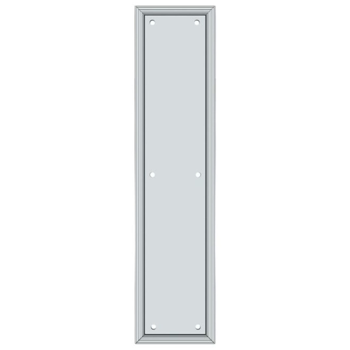 Deltana PP2280U26 Heavy Duty Framed Push Plate, Bright Chrome