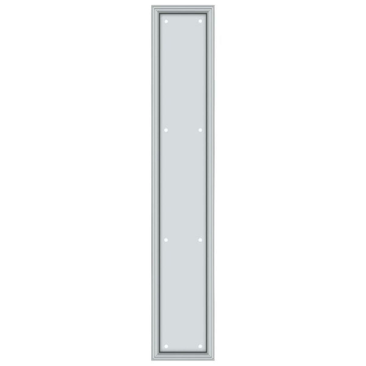 Deltana PP2281U26 Heavy Duty Framed Push Plate, Bright Chrome