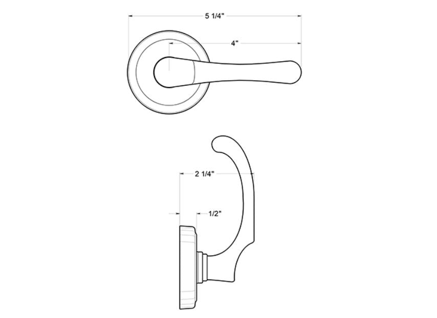 Deltana PRCLR4U10B Chapelton Dummy Lever, Oil Rubbed Bronze