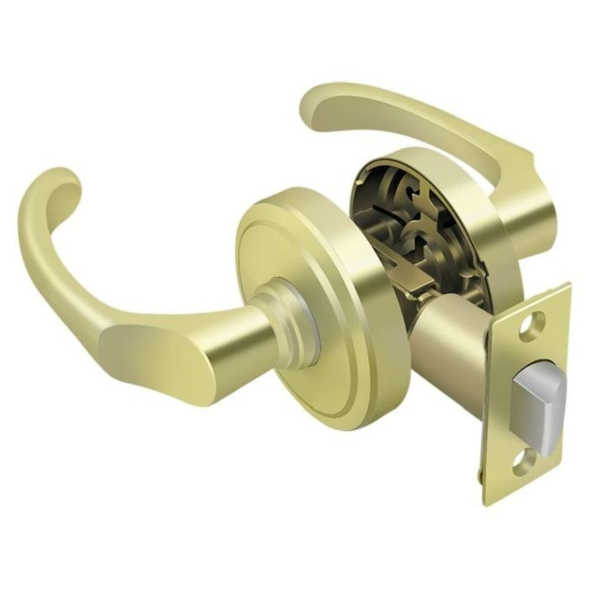 Deltana PRCLR3U3 Chapelton Lever Passage, Bright Brass