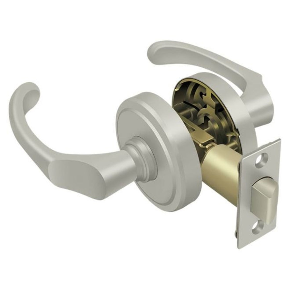 Deltana PRCLR3U15 Chapelton Lever Passage, Satin Nickel