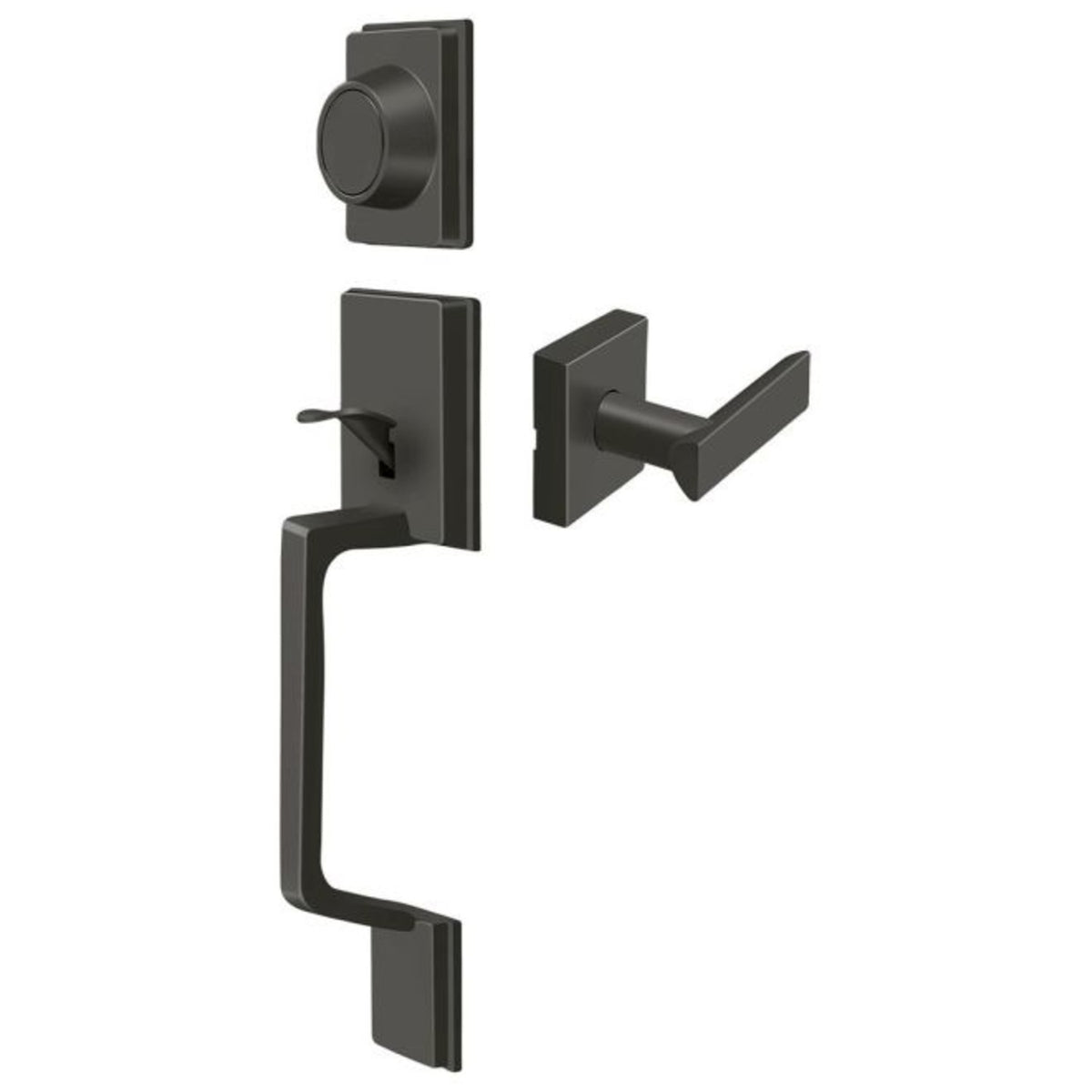 Deltana PRHHDLU10B Highgate Handleset Lever Dummy, Oil Rubbed Bronze