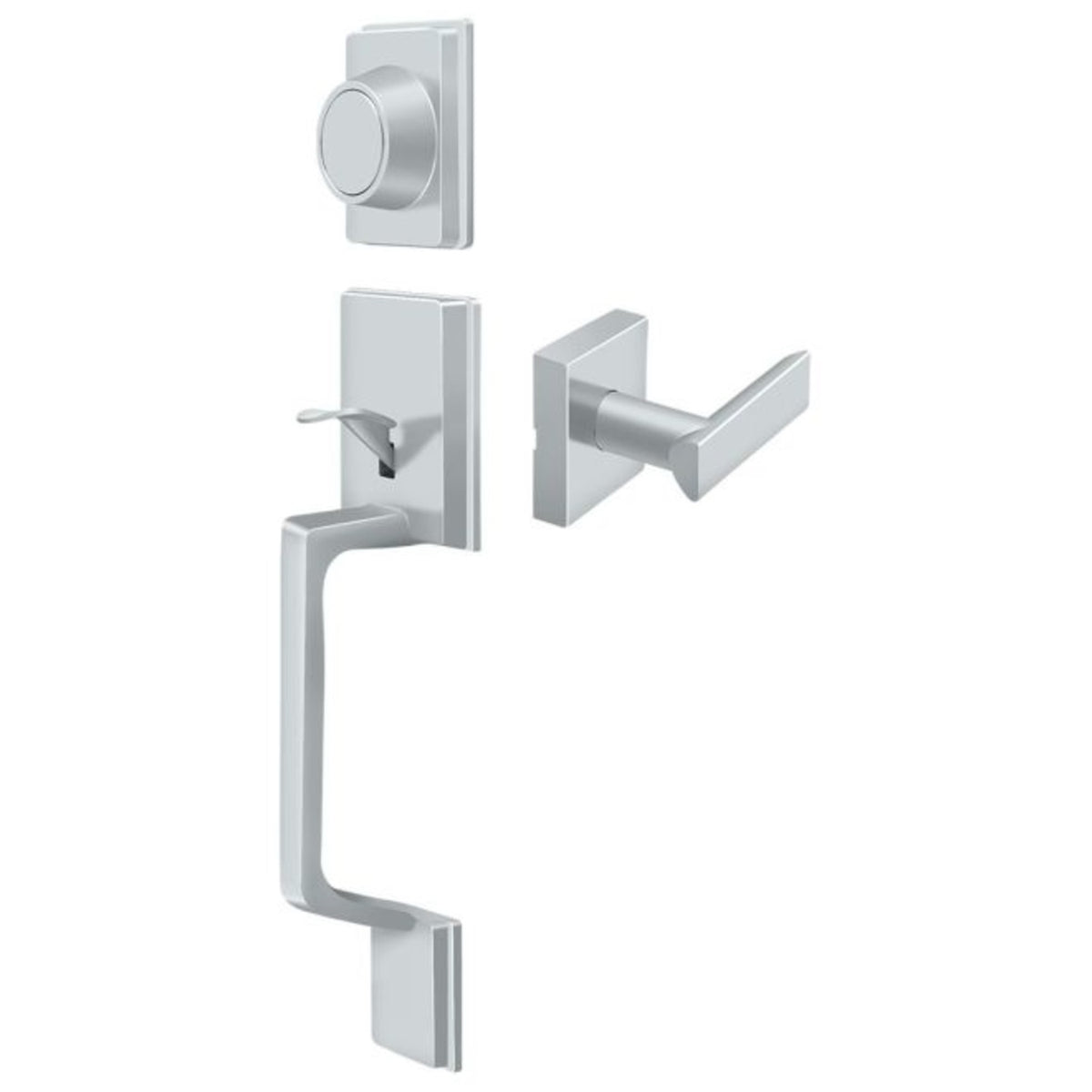 Deltana PRHHDLU26 Highgate Handleset Lever Dummy, Bright Chrome