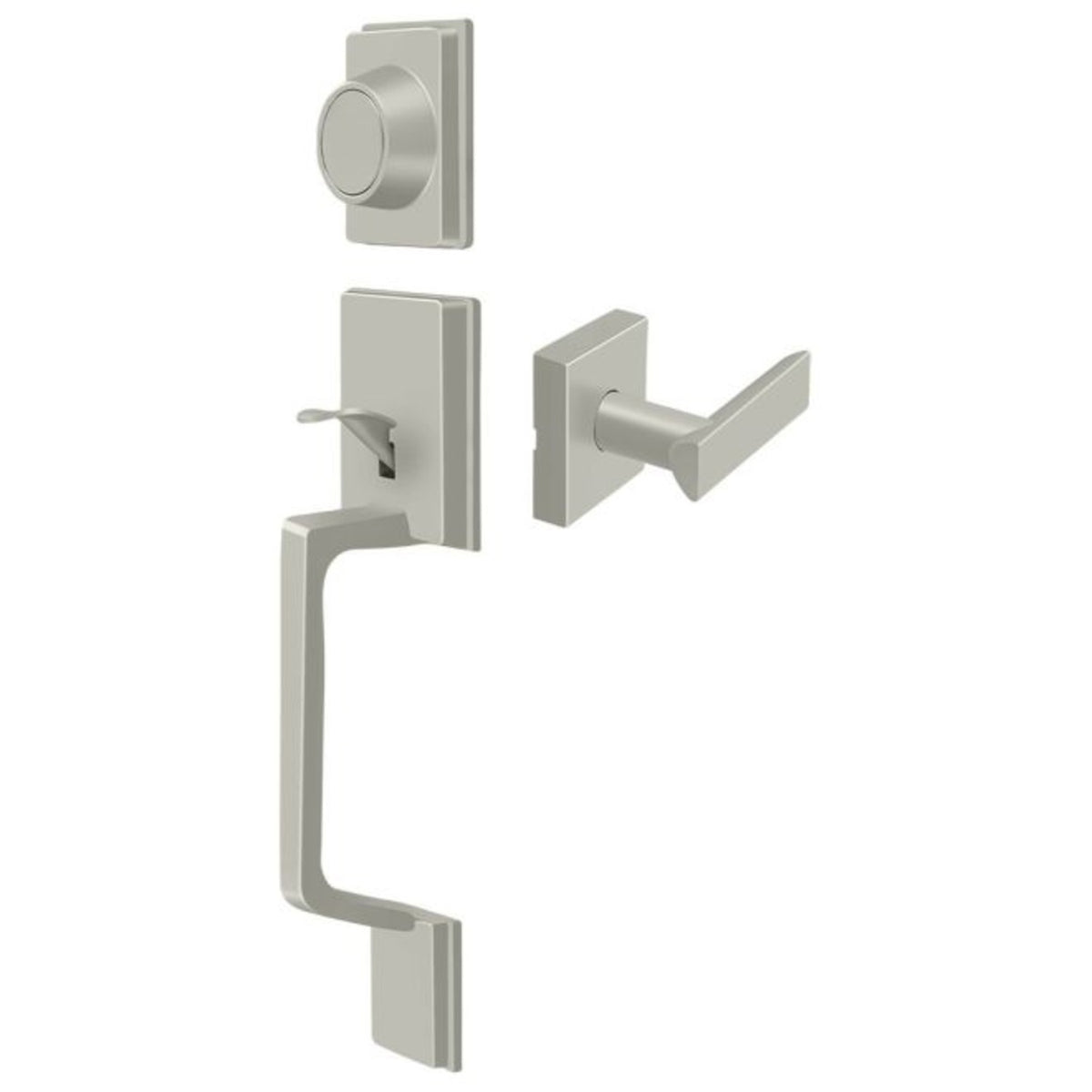 Deltana PRHHDLU15 Highgate Handleset Lever Dummy, Satin Nickel