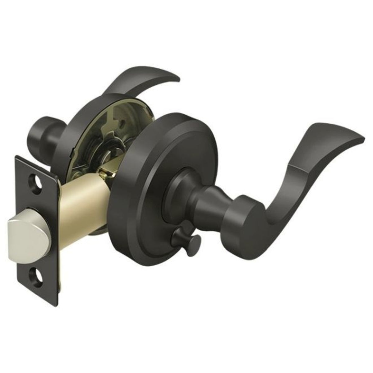 Deltana PRLLR2U10BLH Lacovia Left Hand Privacy Lever, Oil Rubbed Bronze