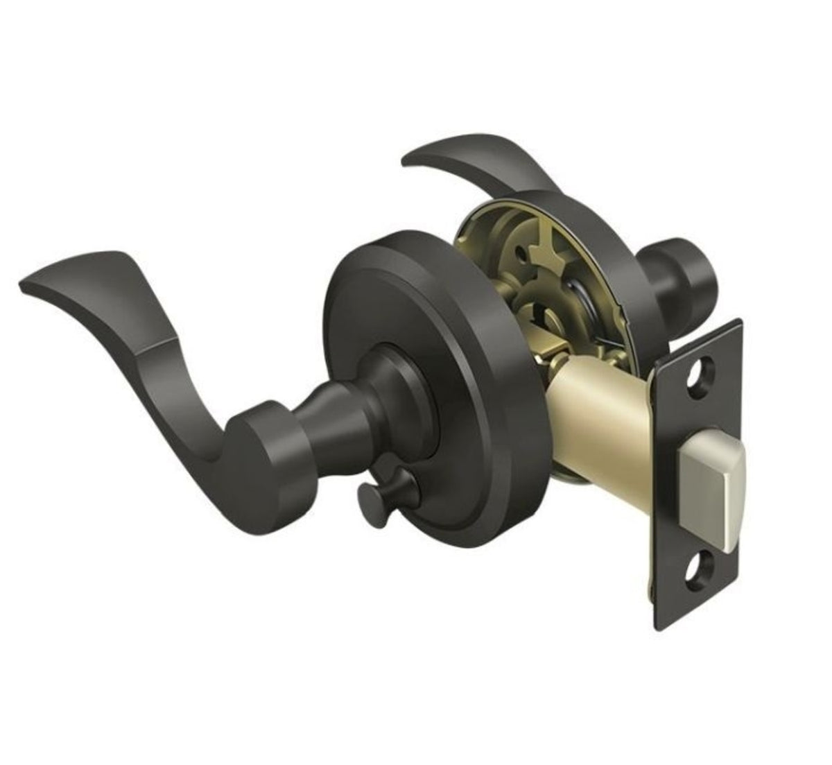 Deltana PRLLR2U10BRH Lacovia Right Hand Privacy Lever, Oil Rubbed Bronze