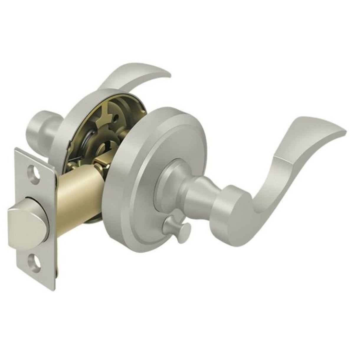 Deltana PRLLR2U15LH Lacovia Left Hand Privacy Lever, Satin Nickel