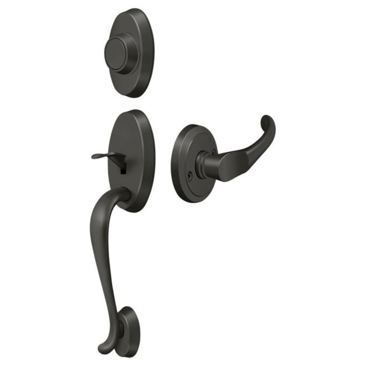 Deltana PRRHDCHU10B Riversdale Handleset With Chapelton Lever Dummy, Oil Rubbed Bronze