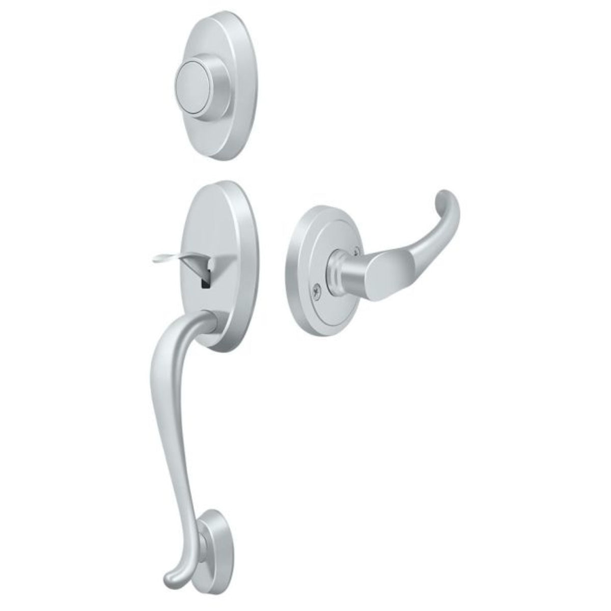 Deltana PRRHDCHU26 Riversdale Handleset With Chapelton Lever Dummy, Bright Chrome