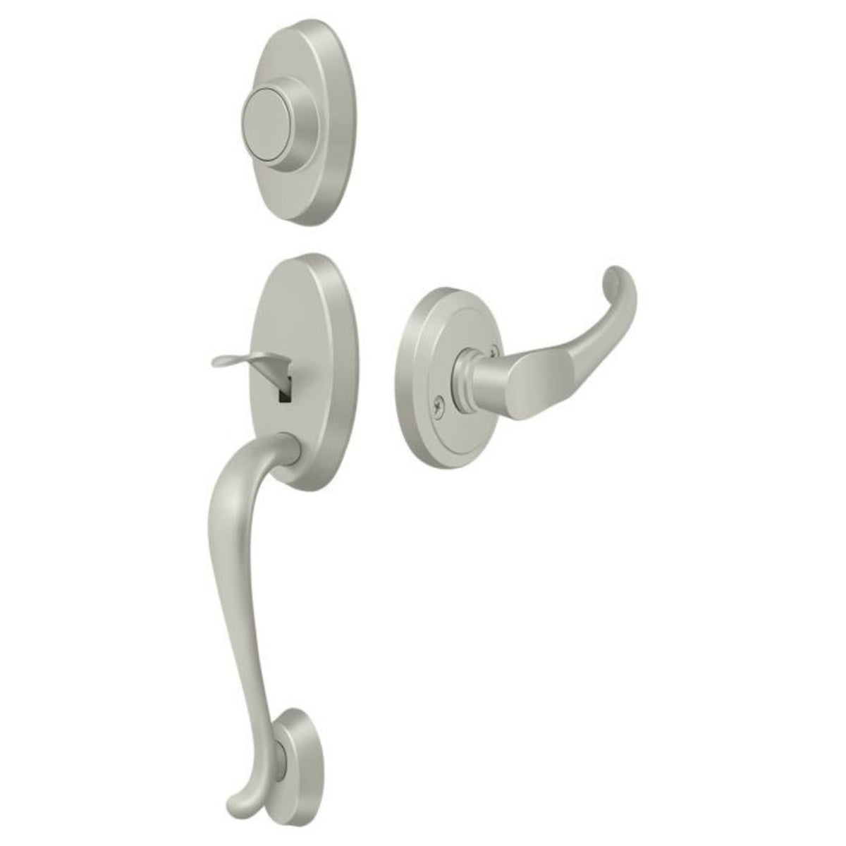 Deltana PRRHDCHU15 Riversdale Handleset With Chapelton Lever Dummy, Satin Nickel