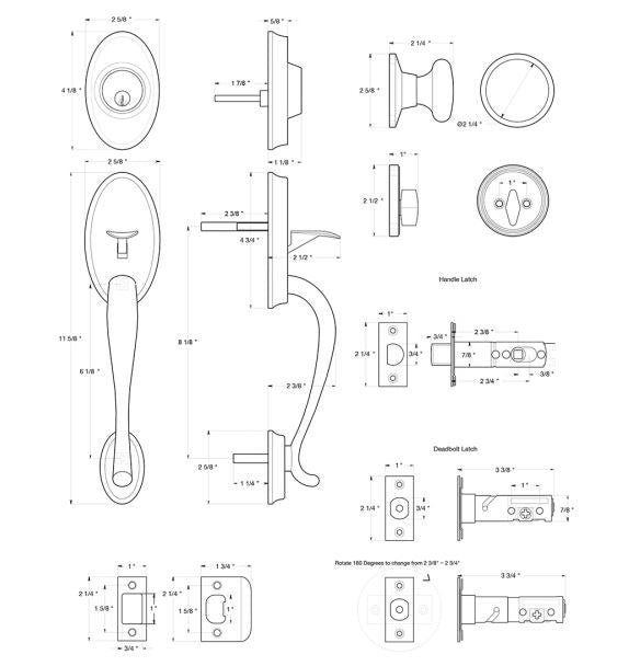 Deltana PRRHRKU15 Riversdale Handleset With Round Knob Entry, Satin Nickel