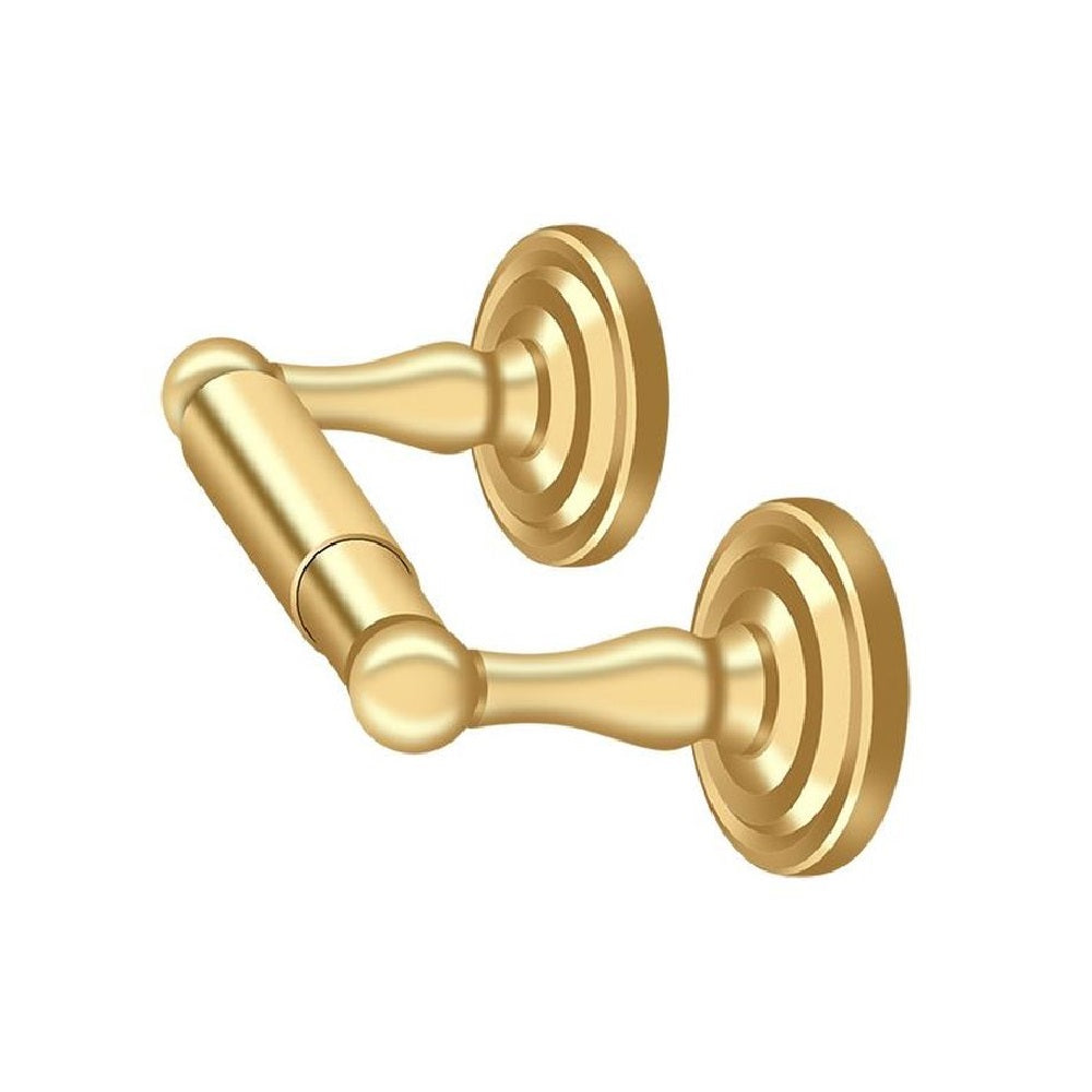 Deltana R2000-CR003 Double Post Toilet Paper Roll Holder, Lifetime Brass