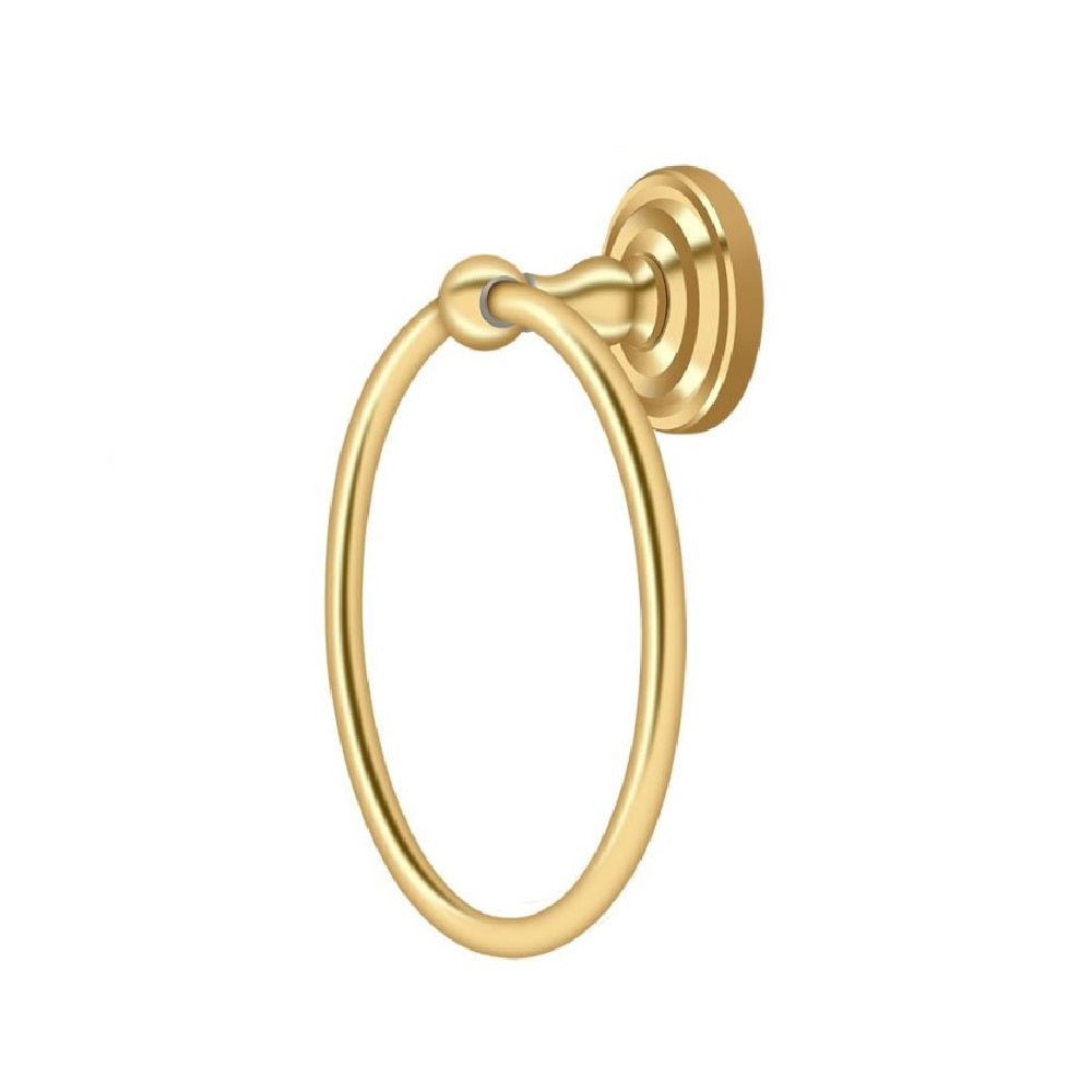 Deltana R2008-CR003 R-Series Towel Ring, 6-1/2", Lifetime Brass