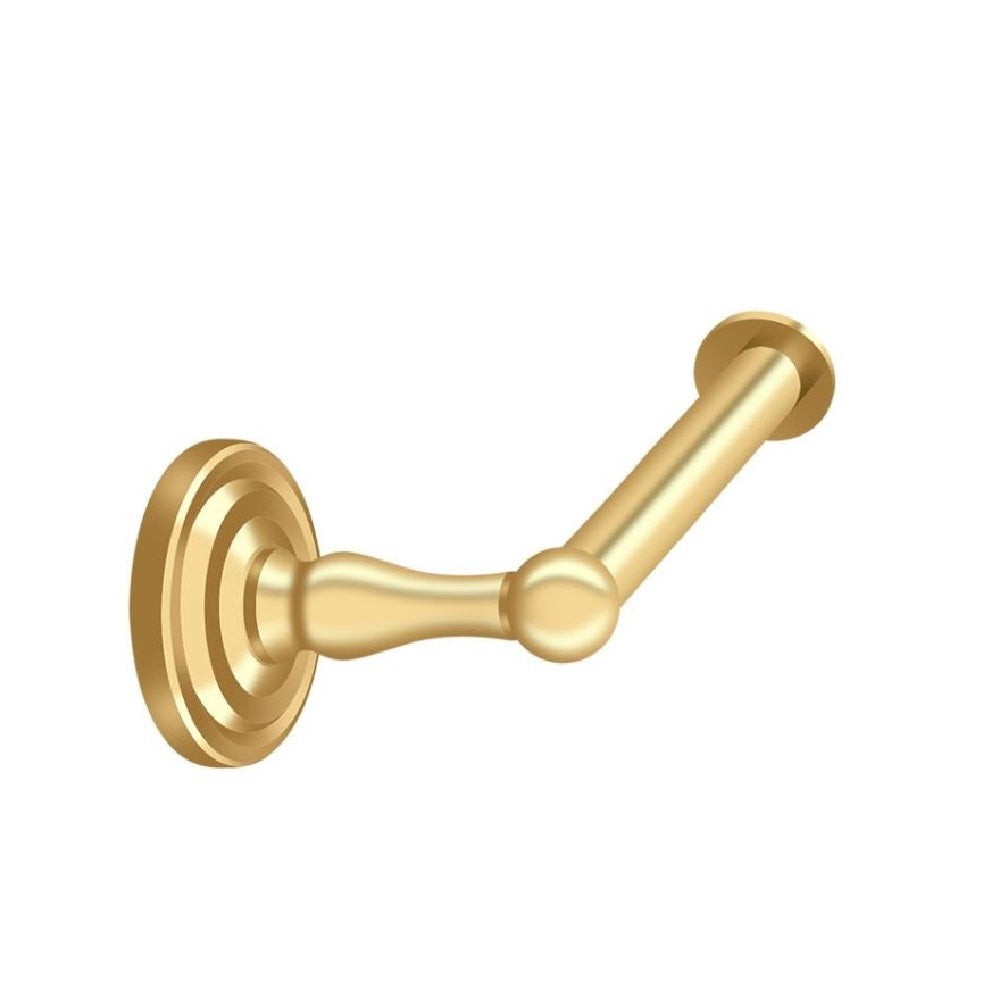 Deltana R2001-CR003 Single Post L-Shaped Toilet Paper Roll Holder, Lifetime Brass