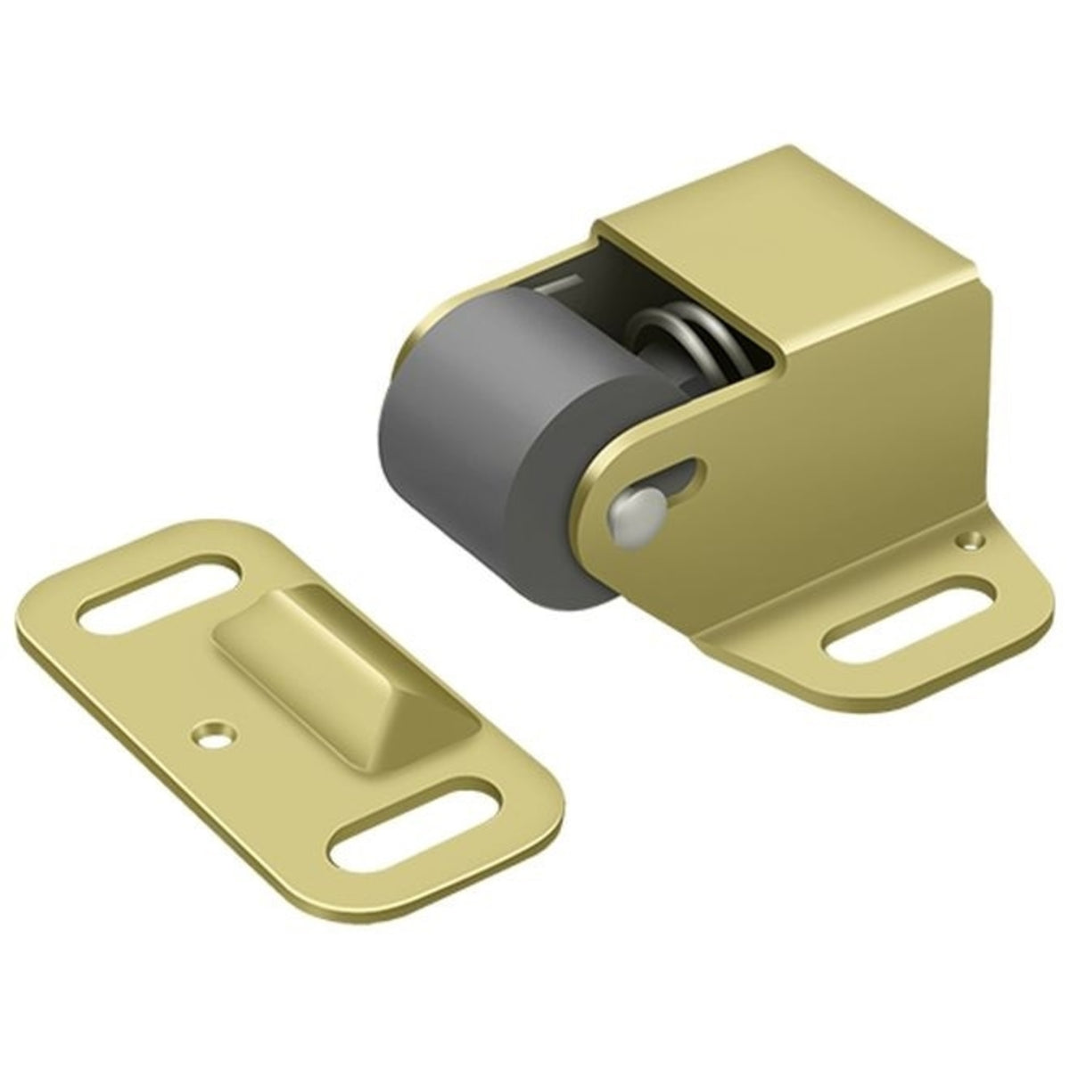 Deltana RCS338U3 Surface Mounted Roller Catch, Bright Brass