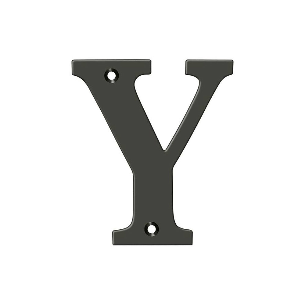 Deltana RL4Y-10B Residential Letter Y, Oil Rubbed Bronze, 4"