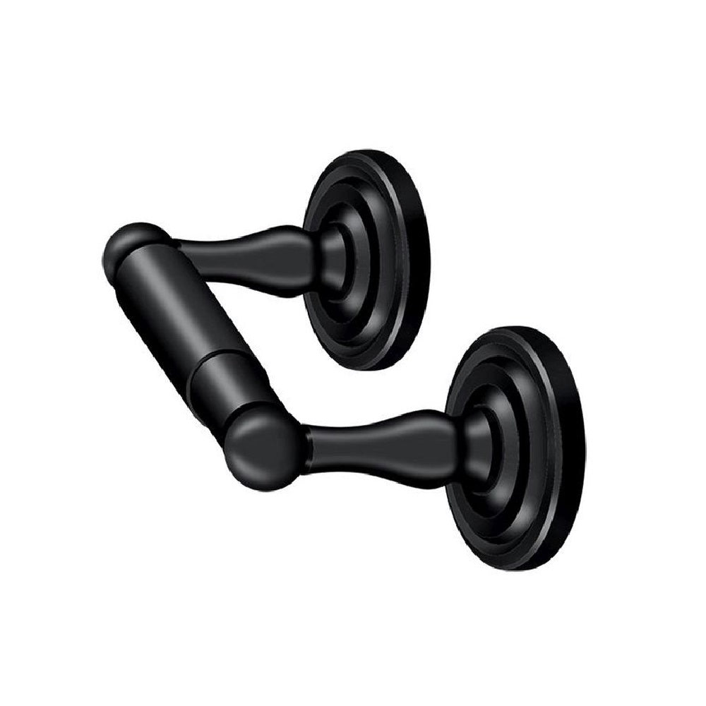 Deltana R2000-U19 Double Post Toilet Paper Roll Holder, Black