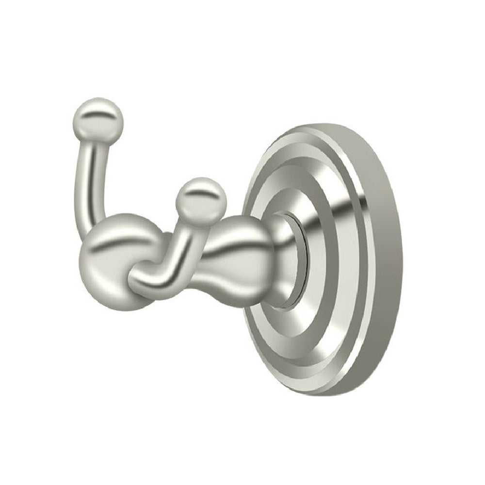 Deltana R2010-U14 Double Robe Hook, R-Series, Polished Nickel