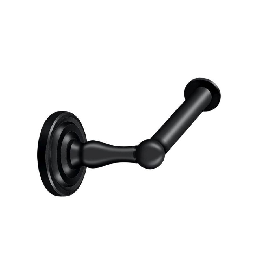 Deltana R2001-U19 Single Post L-Shaped Toilet Paper Roll Holder, Black