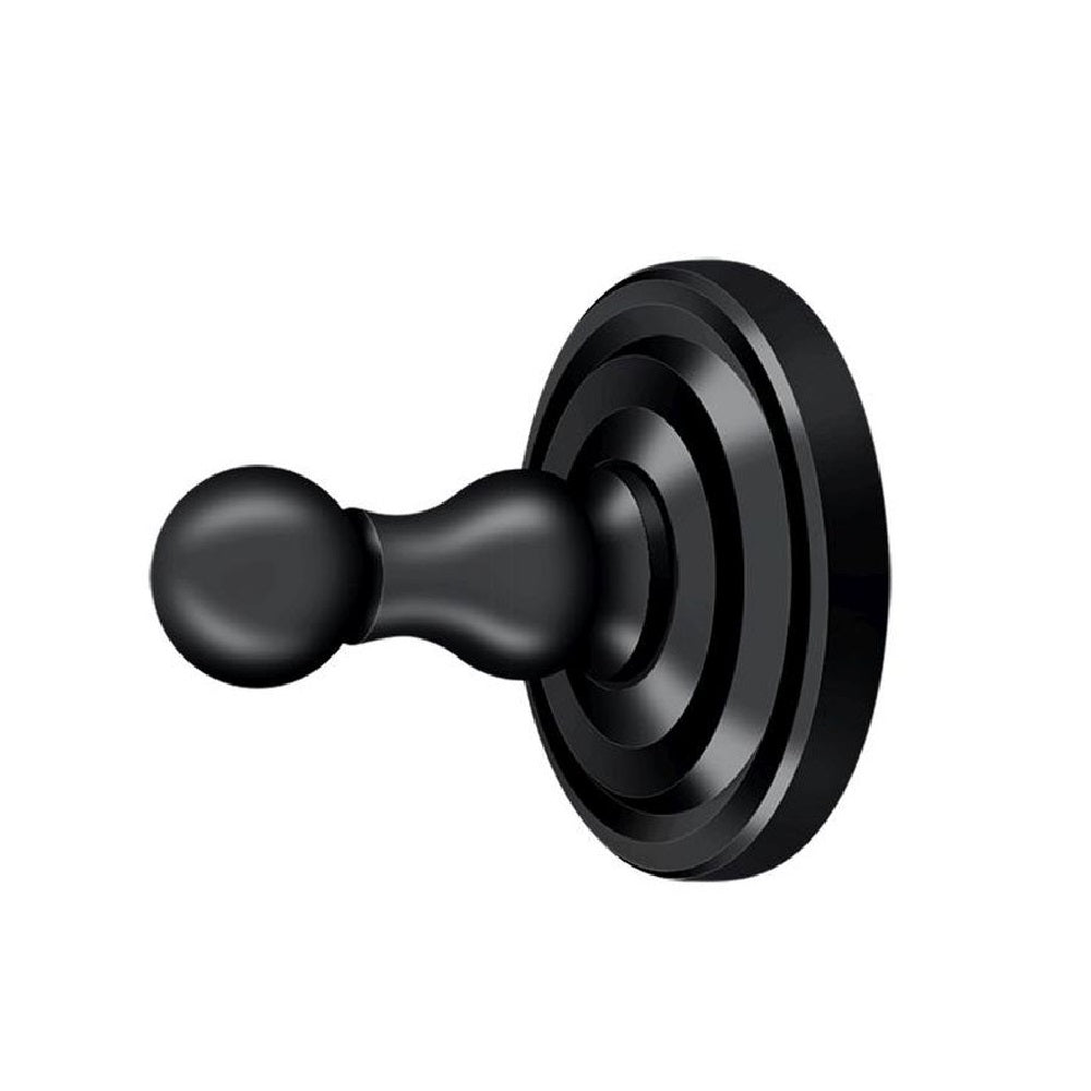 Deltana R2009-U19 Single Robe Hook, R-Series, Black
