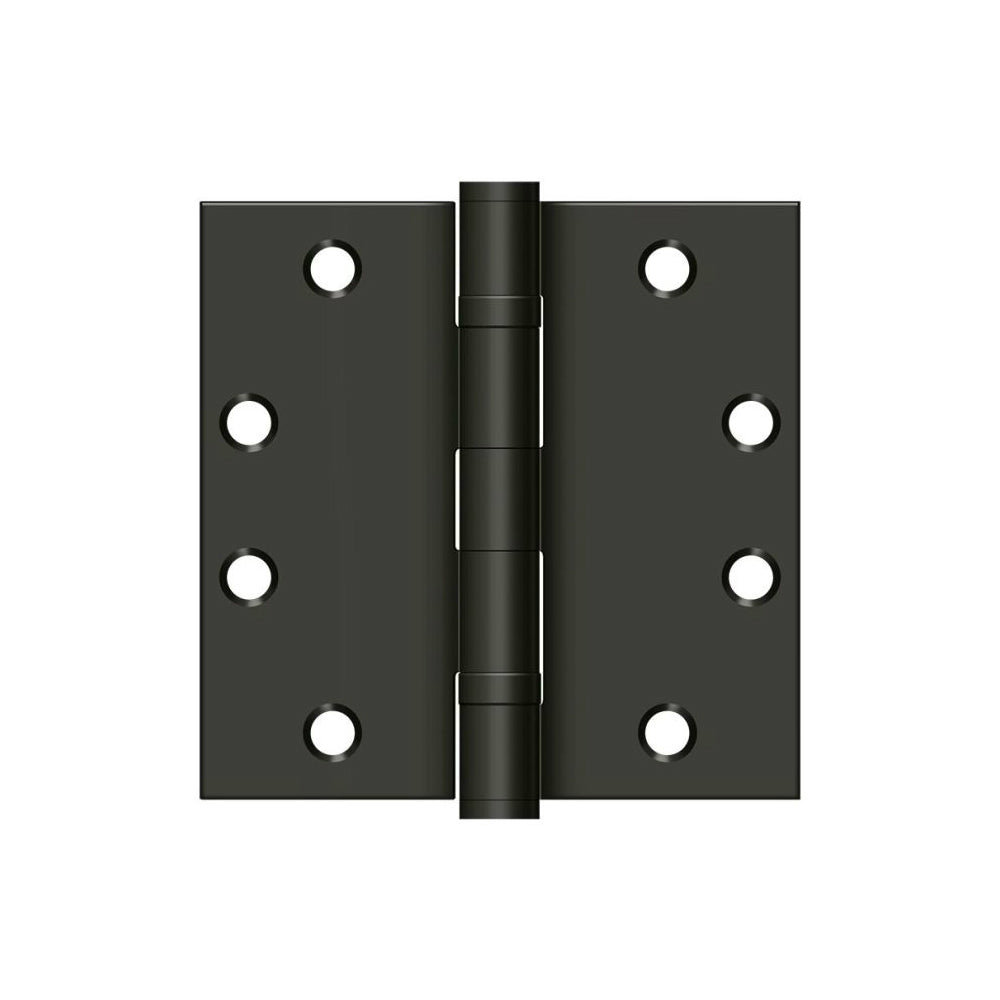 Deltana S45BBU10B Ball Bearing Square Door Hinge, Oil Rubbed Bronze, 4-1/2" x 4-1/2"