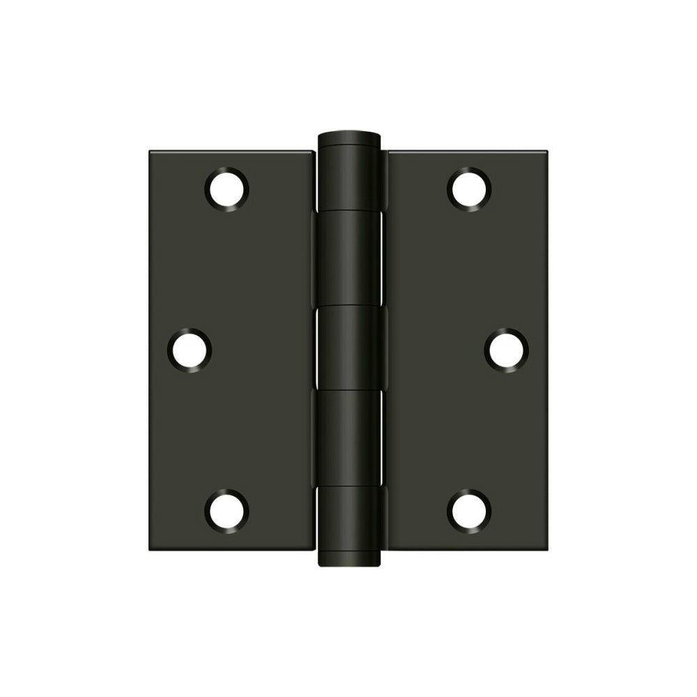 Deltana S35HD10B Square Door Hinge, Oil Rubbed Bronze, 3-1/2" x 3-1/2"