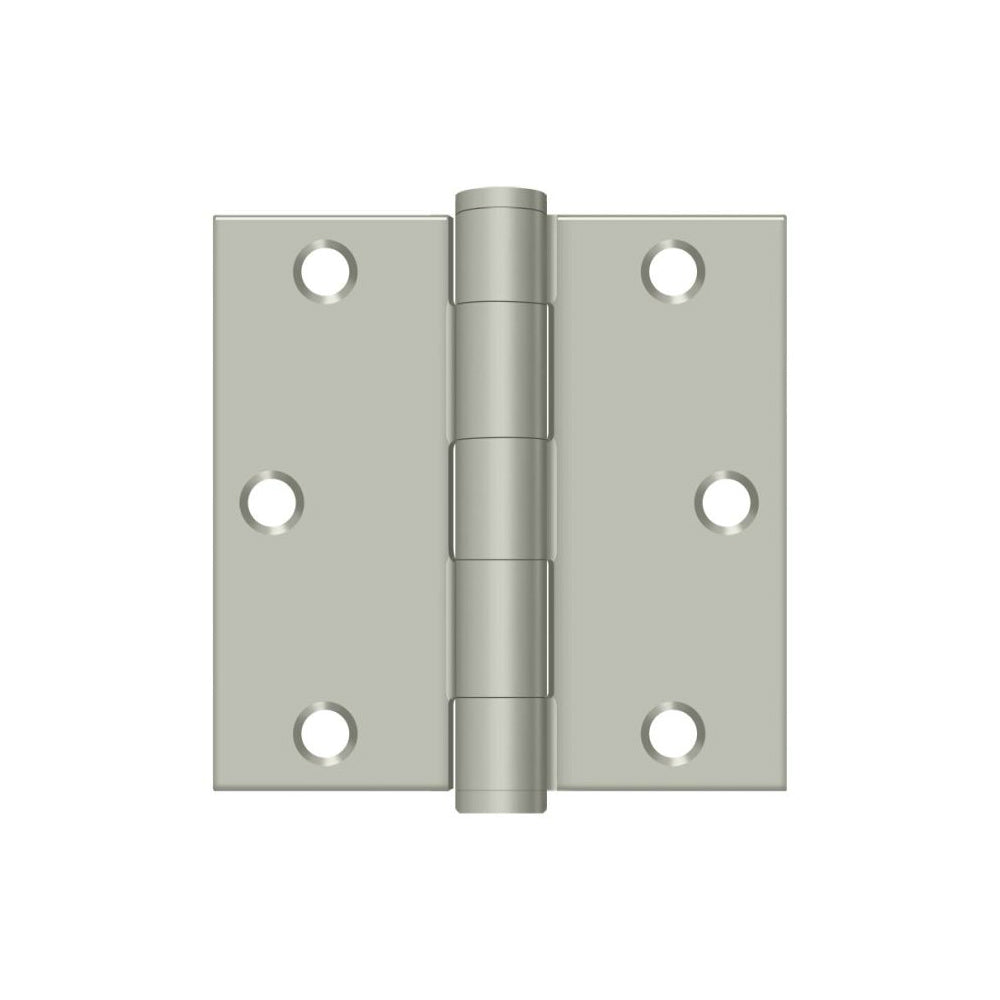 Deltana S35HD15 Square Door Hinge, Brushed Nickel, 3-1/2" x 3-1/2"