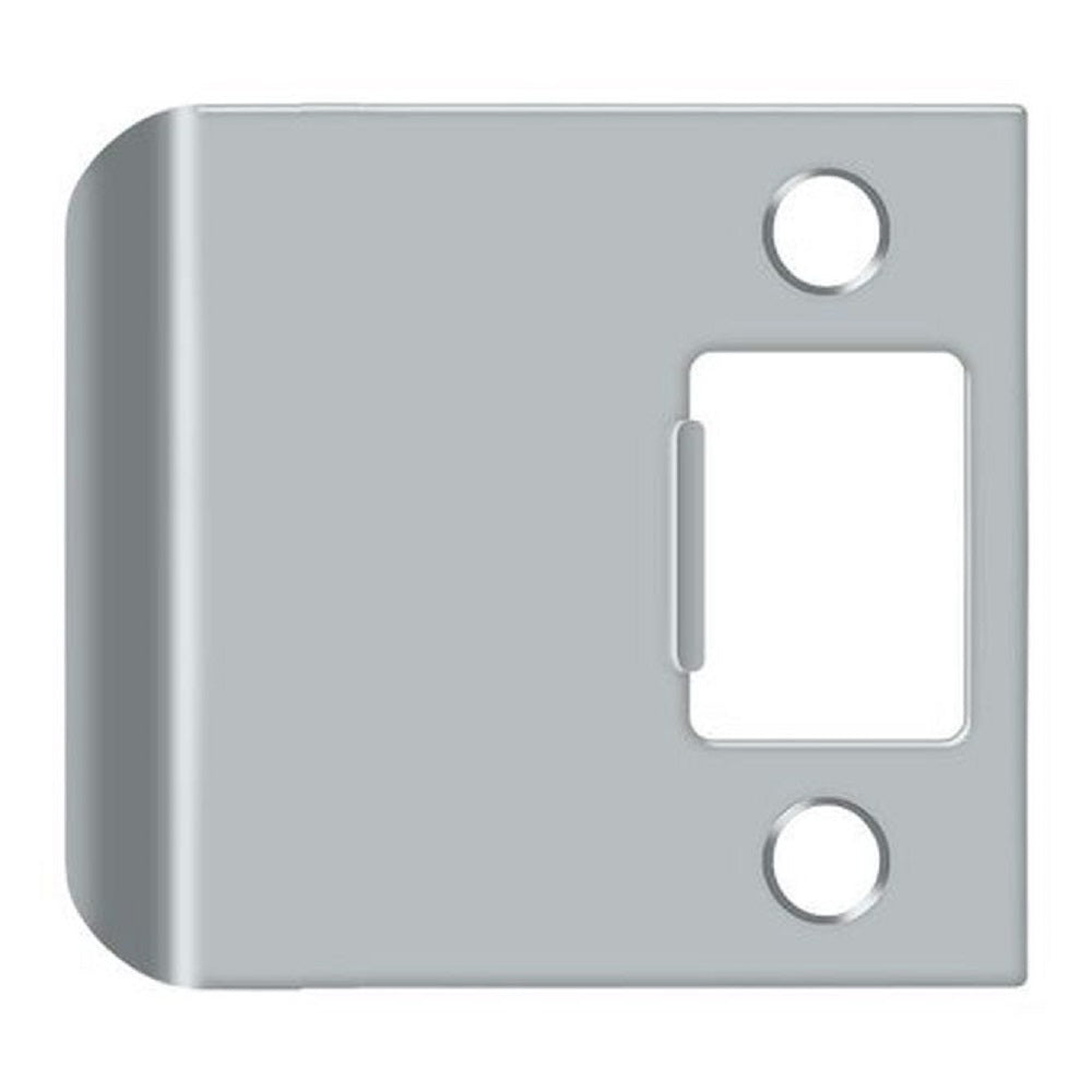 Deltana SPE250U26D Extended Lip Strike Plate, Satin Chrome, 2-1/2"