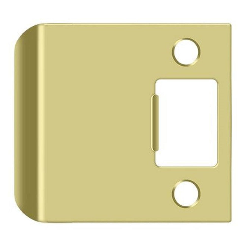 Deltana SPE250U3 Extended Lip Strike Plate, Bright Brass, 2-1/2"