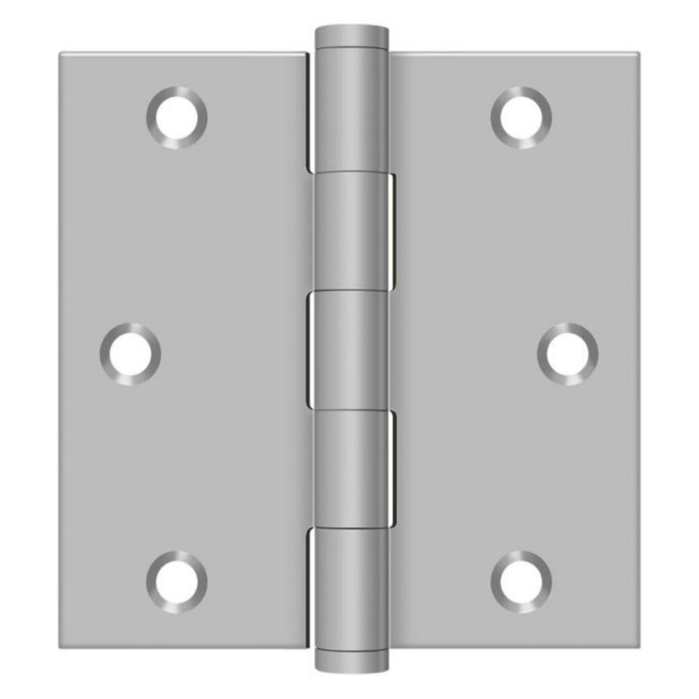 Deltana SS33U32D-R Square Door Hinge, Satin Stainless Steel, 3" x 3"