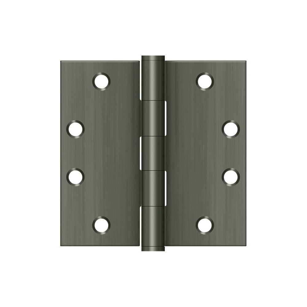 Deltana S45U15A Heavy Duty Square Door Hinge, Antique Nickel, 4-1/2" x 4-1/2"