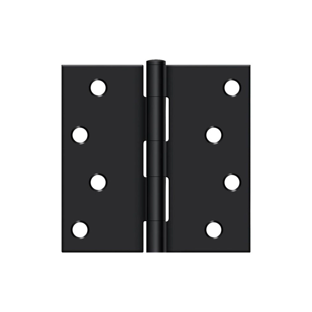 Deltana S44U1B-R Square Door Hinge, Paint Black, 4" x 4"