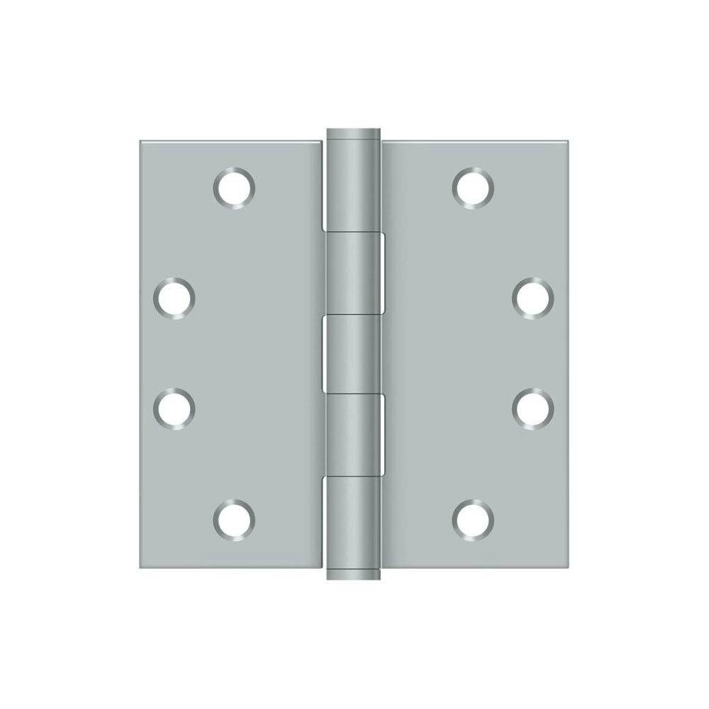 Deltana S45U26D Heavy Duty Square Door Hinge, Brushed Chrome, 4-1/2" x 4-1/2"