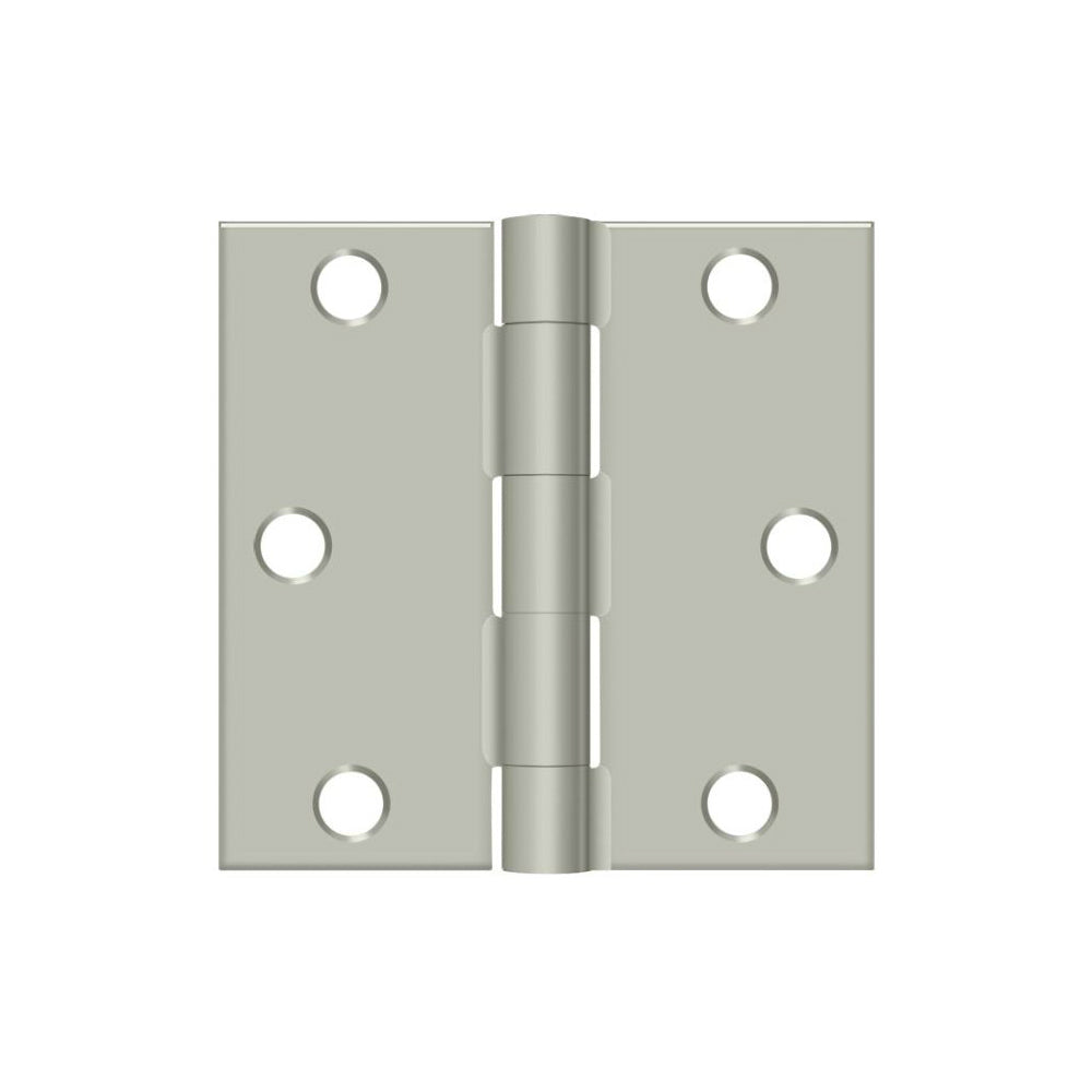 Deltana S33U15-R Square Door Hinge, Brushed Nickel, 3" x 3"