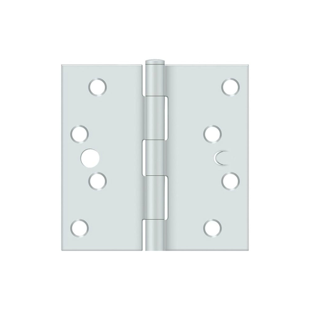 Deltana S44USPW-RS Square Door Hinge, Prime Coat White, 4" x 4"