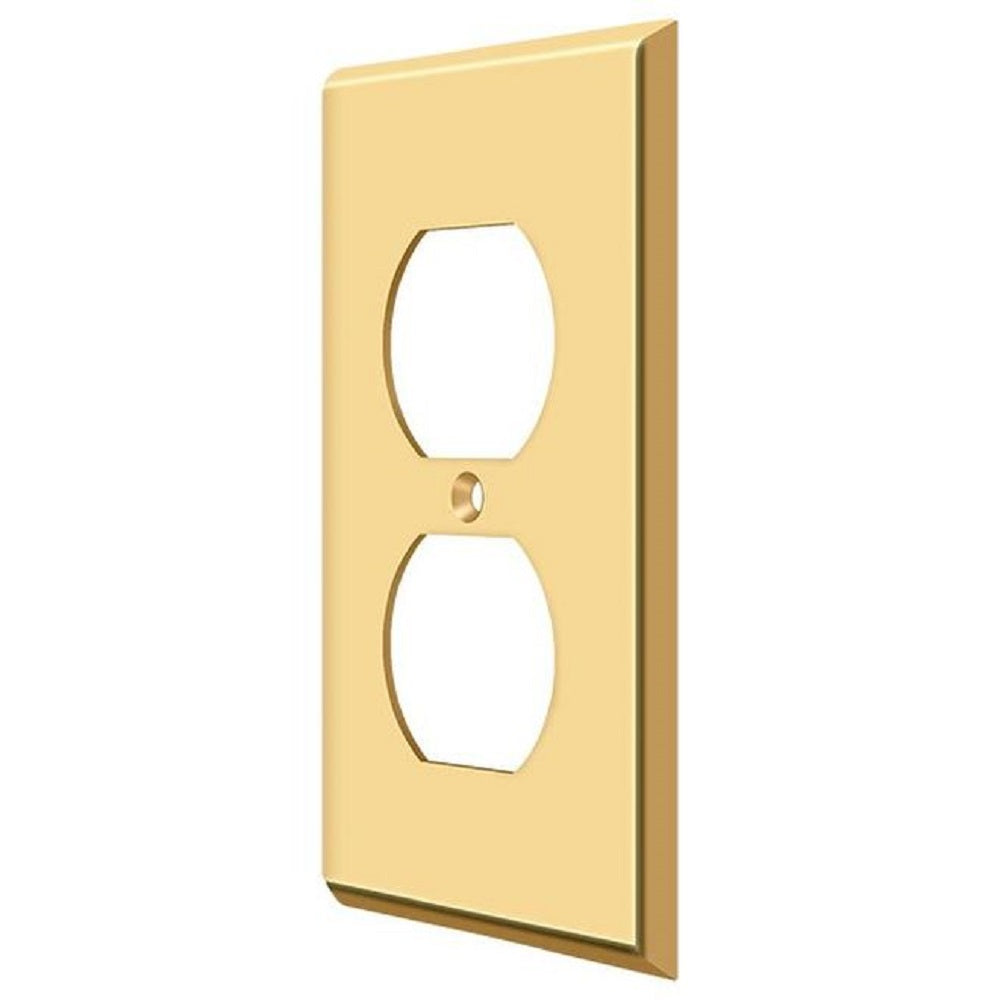 Deltana SWP4752CR003 Double Outlet Switch Plates, Lifetime Brass