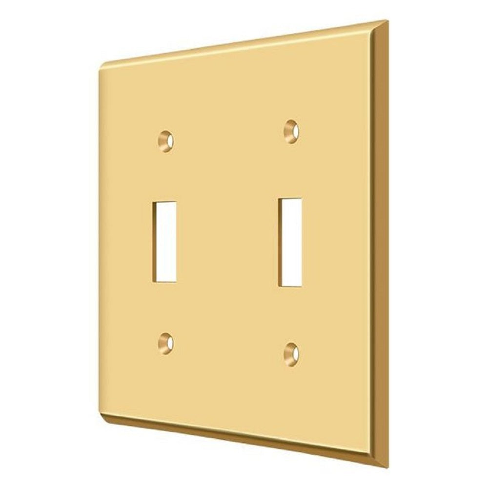 Deltana SWP4761CR003 Double Standard Switch Plates, Lifetime Brass