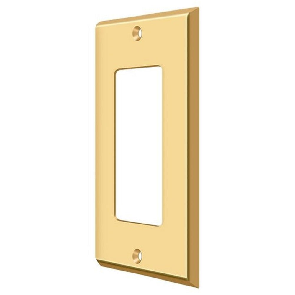 Deltana SWP4754CR003 Single Rocker Switch Plate, Lifetime Brass