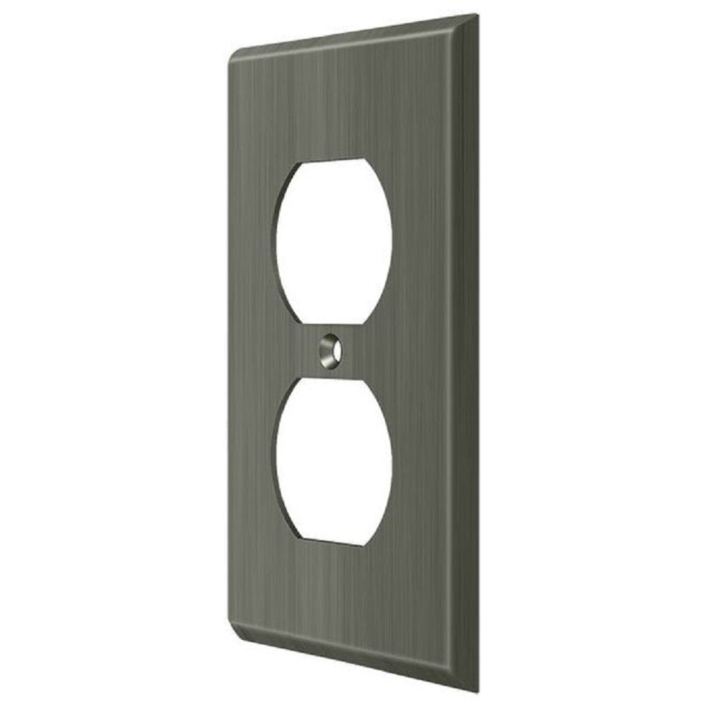 Deltana SWP4752U15A Double Outlet Switch Plates, Satin Nickel