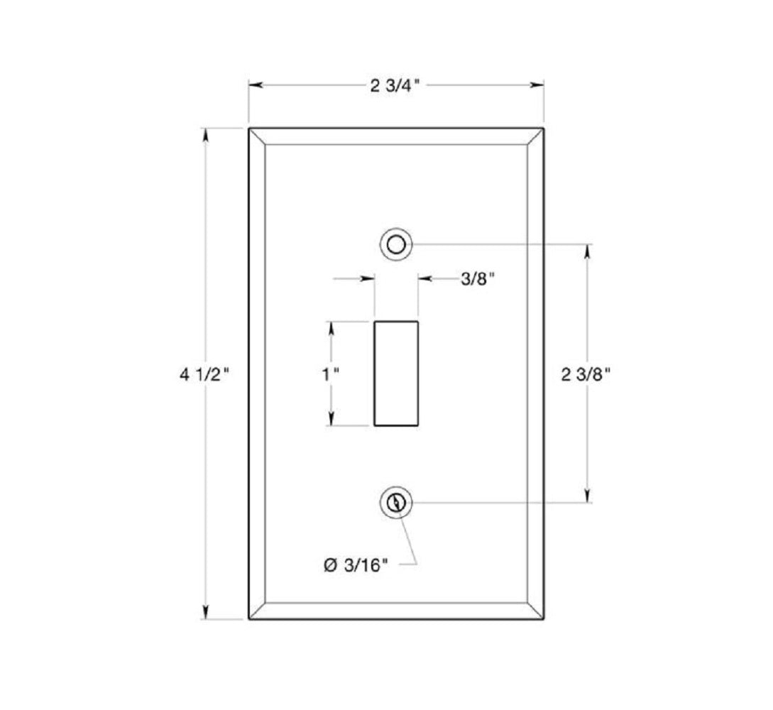 Deltana SWP4751U15A Single Standard Switch Plate, Antique Nickel