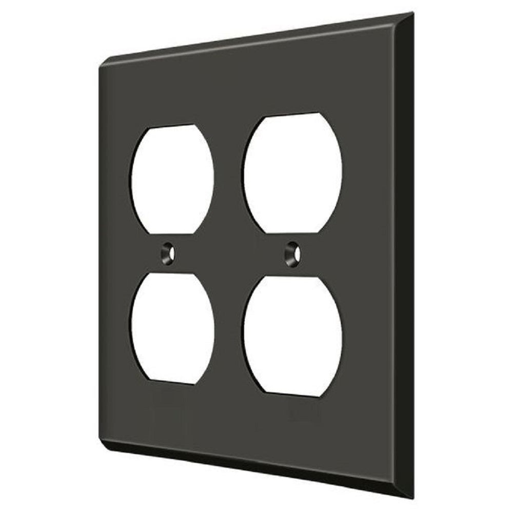 Deltana SWP4771U10B Quadruple Outlet Switch Plate, Oil Rubbed Bronze